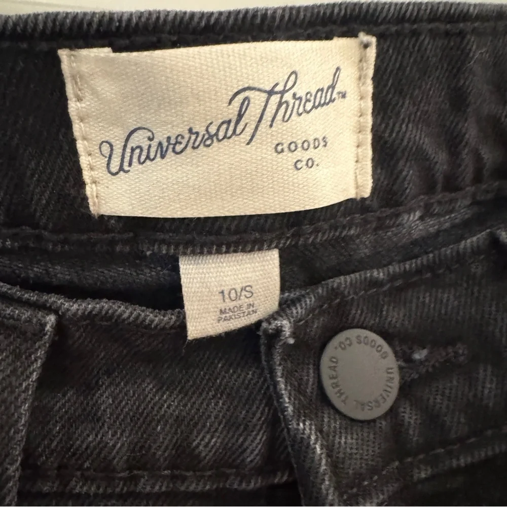 Universal Thread High Rise Flare Pants Black Jeans Size 10 /S Short New NWT - Picture 4 of 12